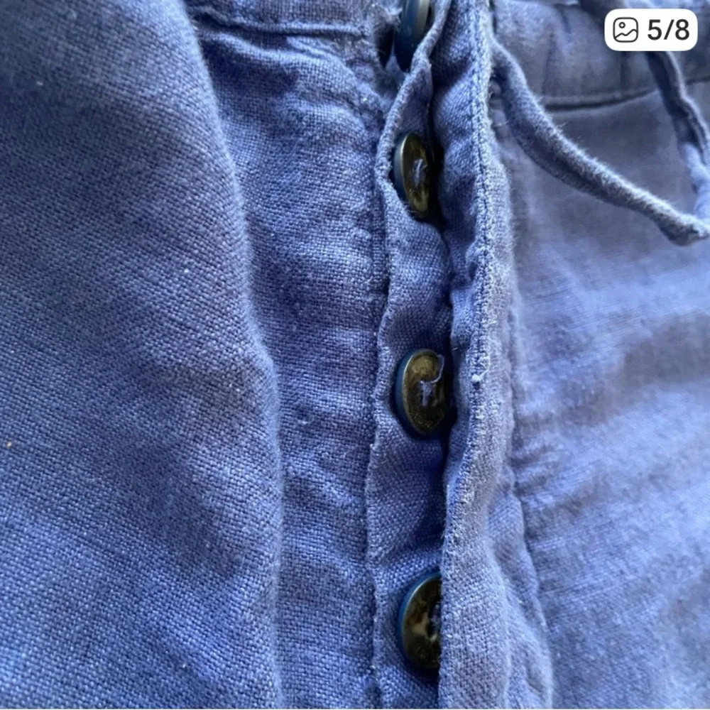 BRINE BLUE LINEN PANTS